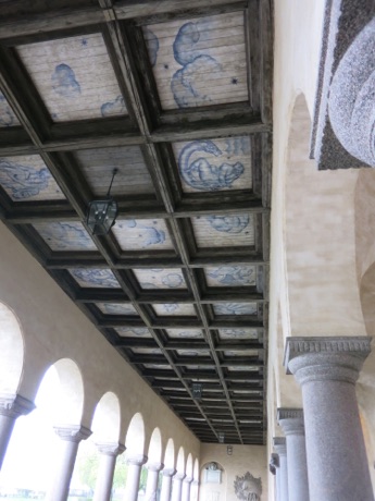 ceiling of portico on Stockholm City Hall